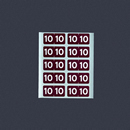 カラーナンバーラベル　No,10　ER-10